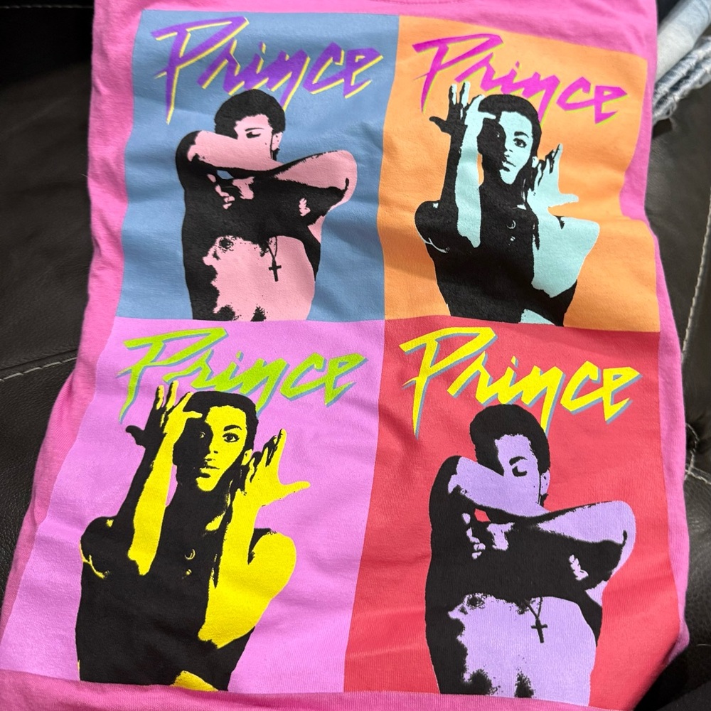 Prince multi-panel graphic unisex Size XL T-shirt Pink - Picture 2 of 3